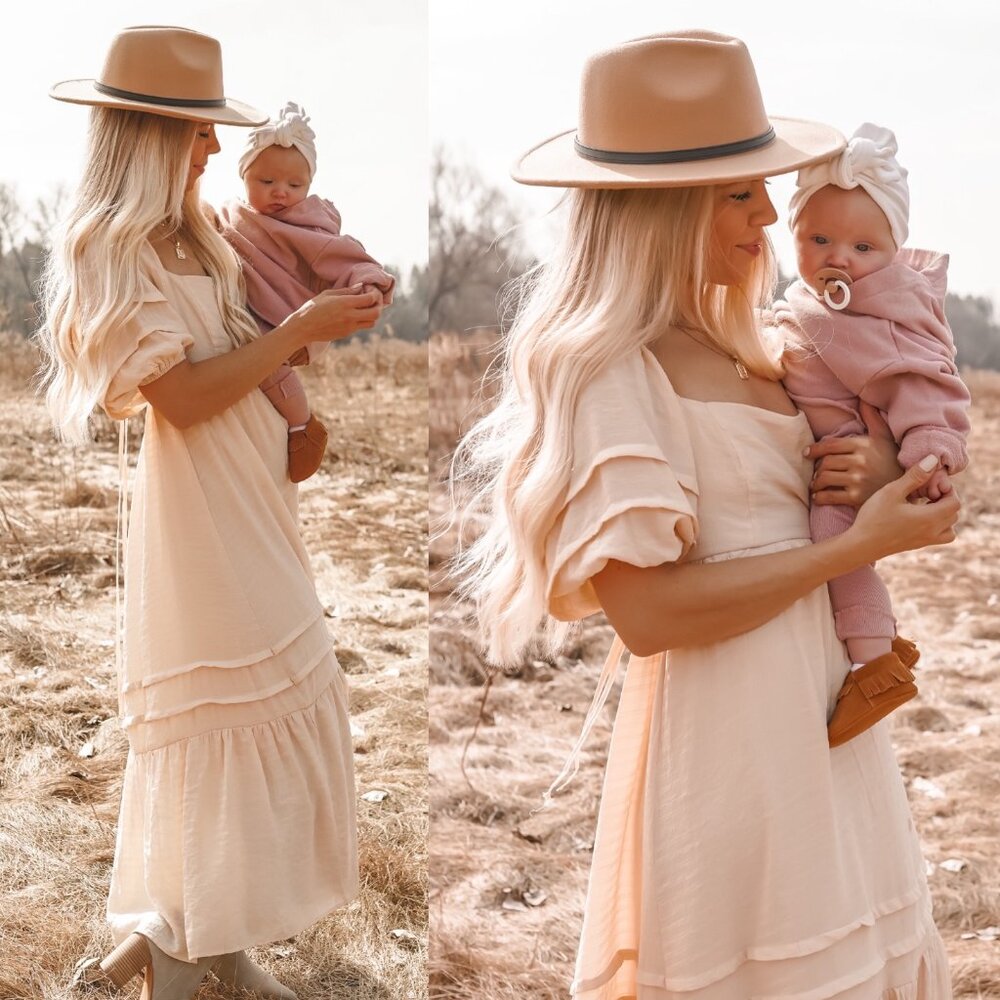 Katelyn Puff Sleeve Midi Dress